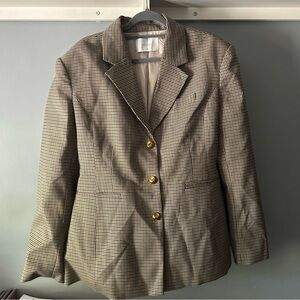 Meshki Mila Shaped Blazer - Tan Check
